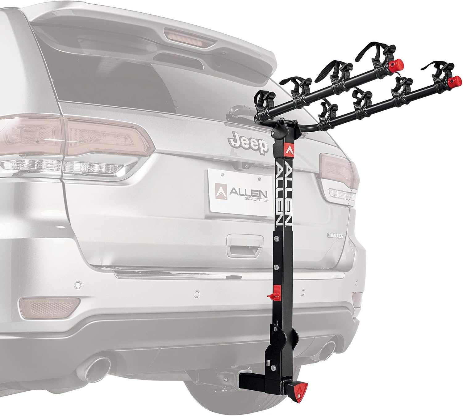 Allen Sports Deluxe+ Locking Quick Release 4-Bike Carrier for 2 in. Hitch