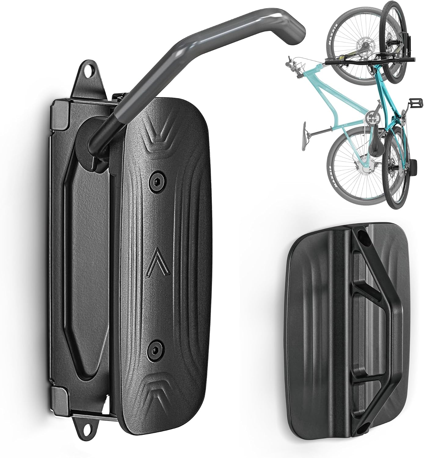 monTEK Swivel Bike Wall Mount, Vertical Bike Rack for Garage, 1 Pack, Gray