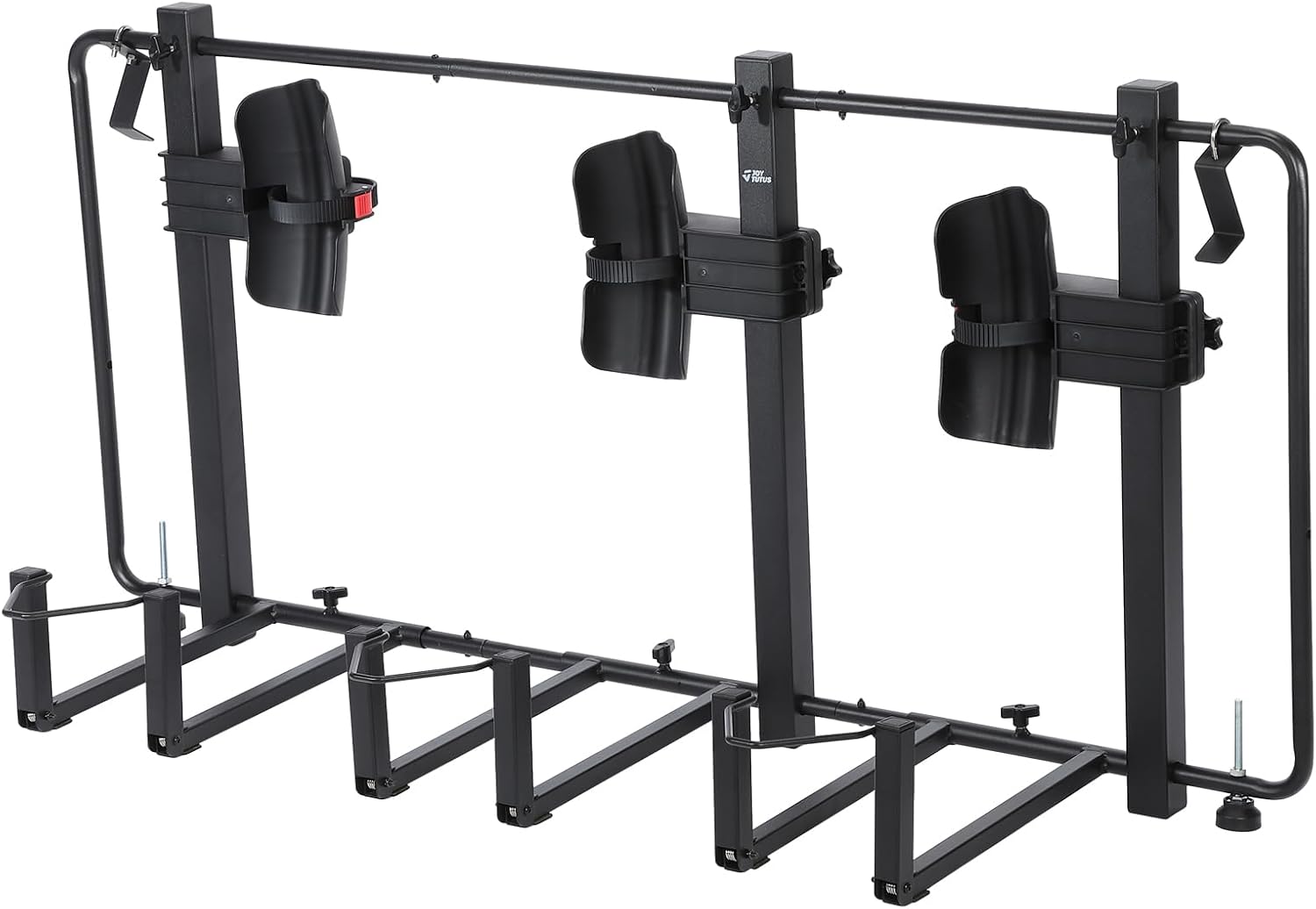 JOYTUTUS 3-Bike Truck Bed Bike Rack, Anti-Wobble Bike Holder for Pickup Truck Bed, Heavy-Duty Bed-Mounted Bicycle Rack Carrier for Full Size Pickup, No Wheel Removal