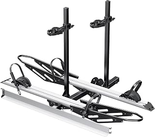 Young Hitch Mount Bike Rack with Ramp, 200 lbs. Capacity for 2 E-Bikes, Fat Tire and Standard, fits Cars, SUVs, RVs, Trailers with 2 Inch Receiver