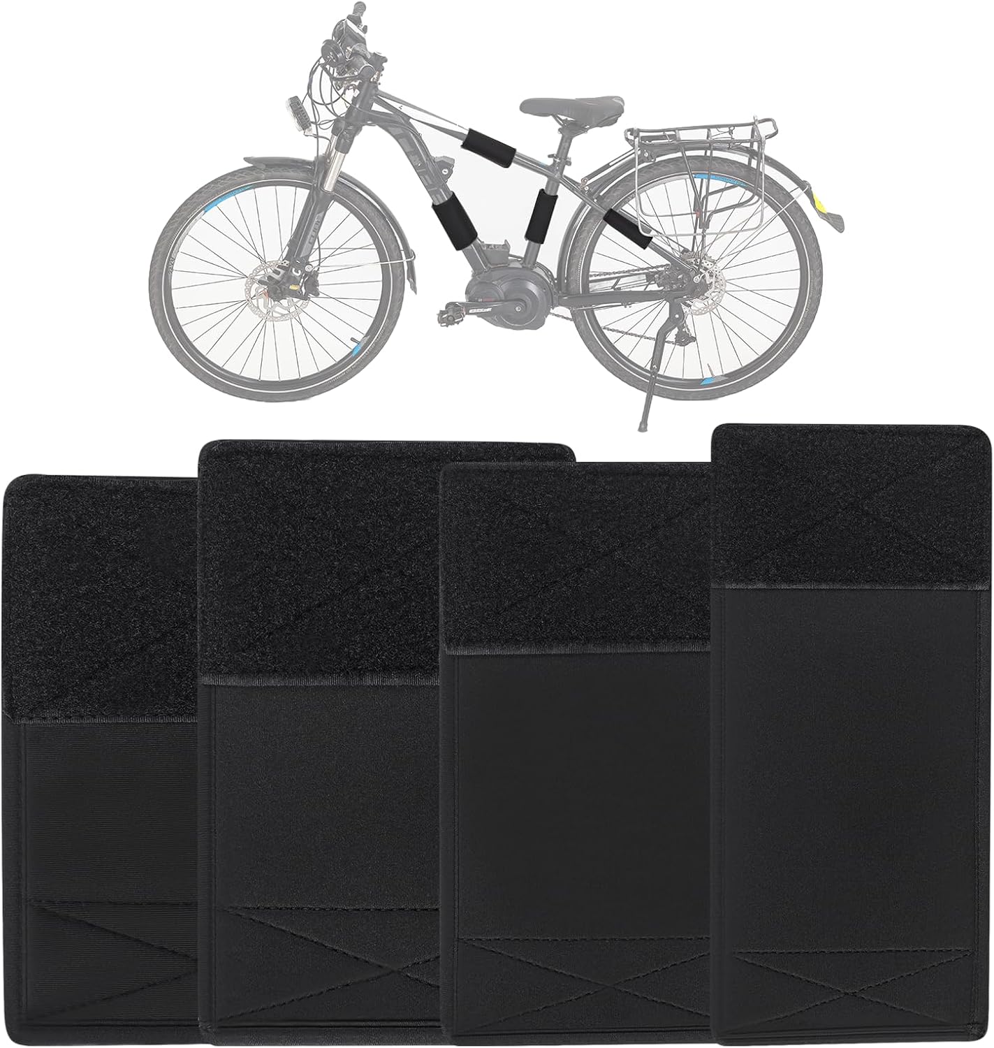 Besudo Bicycle Frame Protectors Set of 4, Neoprene, for Carrier Transport
